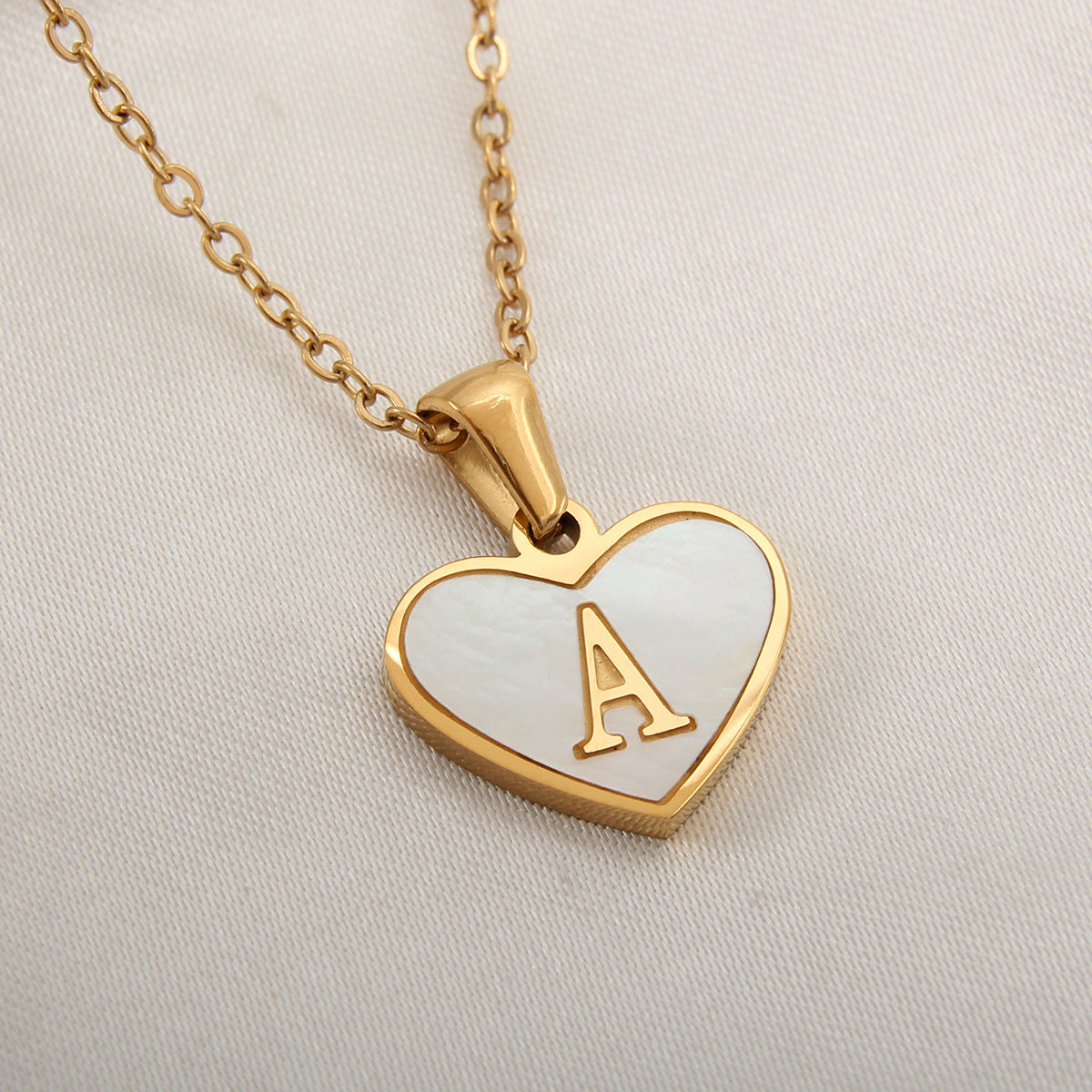 Heart Initial Necklace — product view