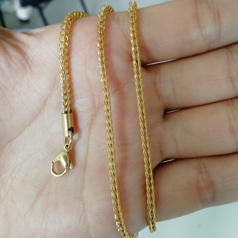 Braided Mesh Stainless Steel Necklace — product view