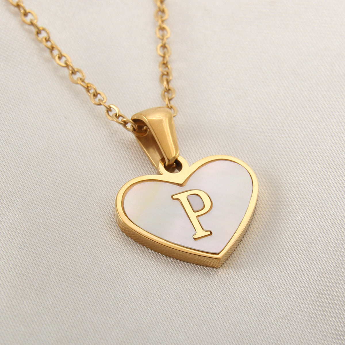 Heart Initial Necklace — product view