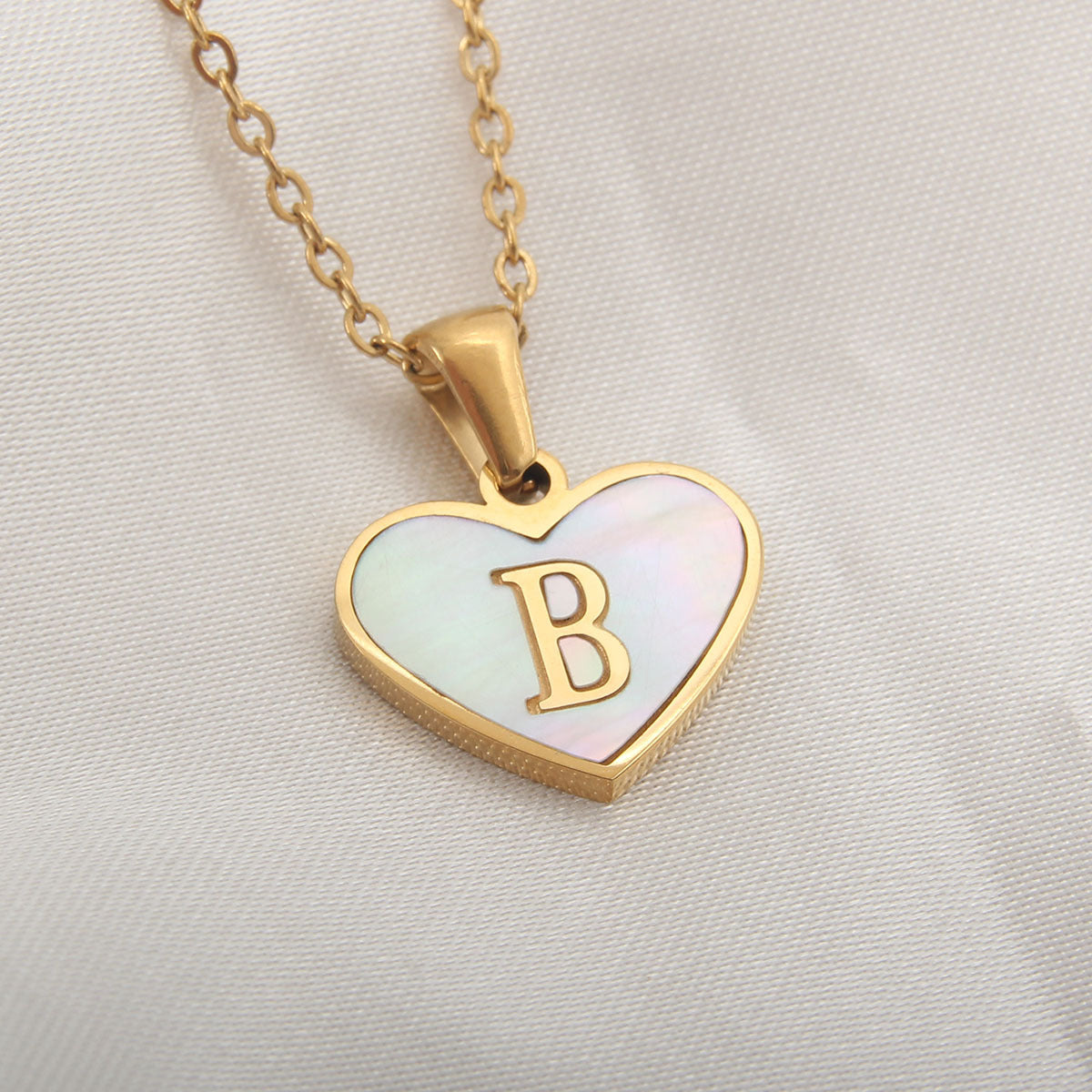 Heart Initial Necklace — product view