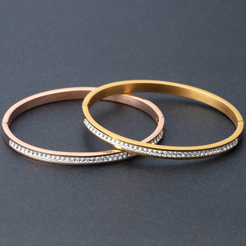 Single-Row Sparkle Oval Bangle — product view