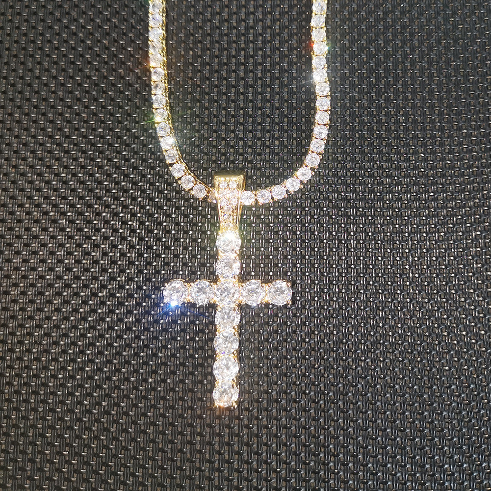 Sparkle Cross Pendant Necklace — product view 2