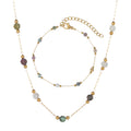 HD Jewelry Multicolour Bead Necklace & Bracelet Set — Necklace + Bracelet