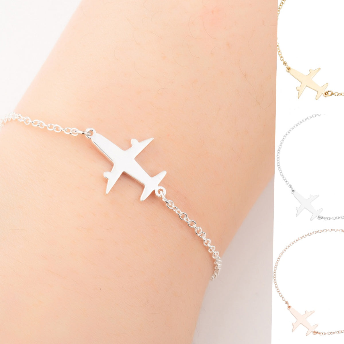 HD Jewelry Airplane Charm Chain Bracelet — Product detail