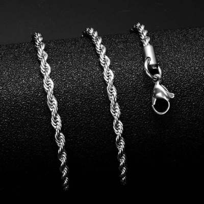 Stainless Steel Rope Chain Necklace — product view