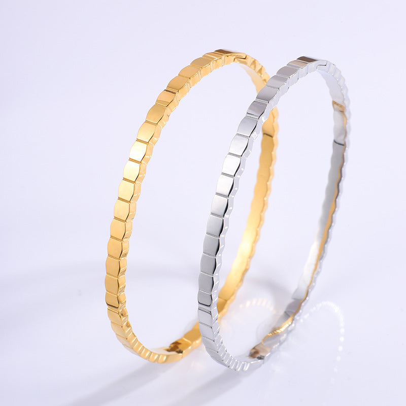 Faceted Honeycomb Bangle — product view
