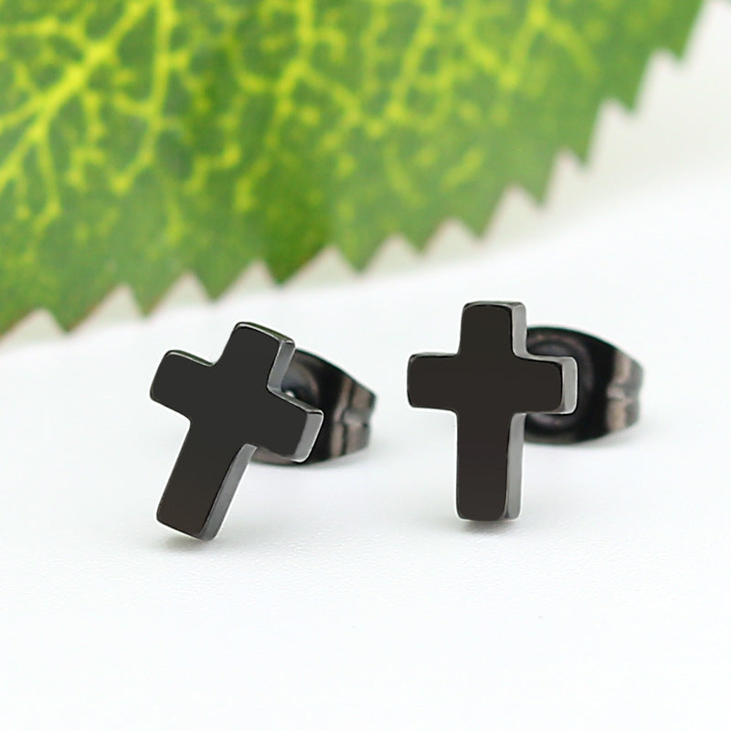 Mini Cross Stud Earrings — product view