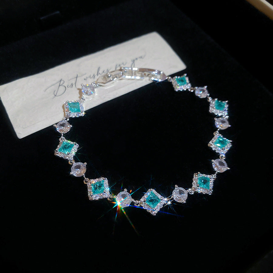 Blue Geometric Zircon Bracelet — product view 1