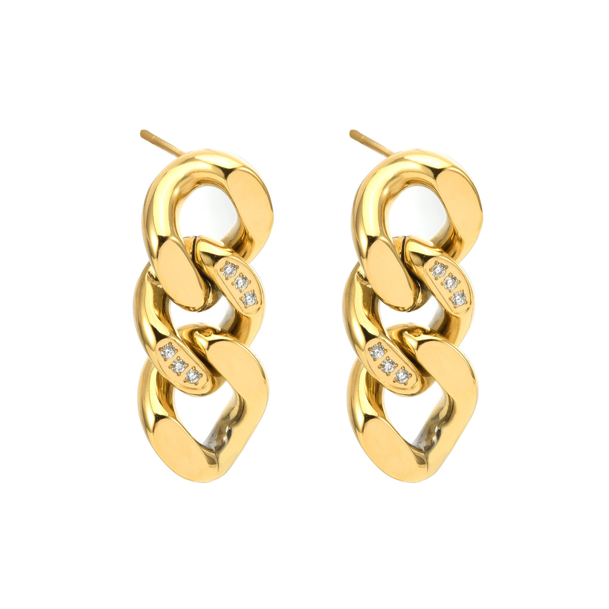 Chain-Link Detail Earrings — product view