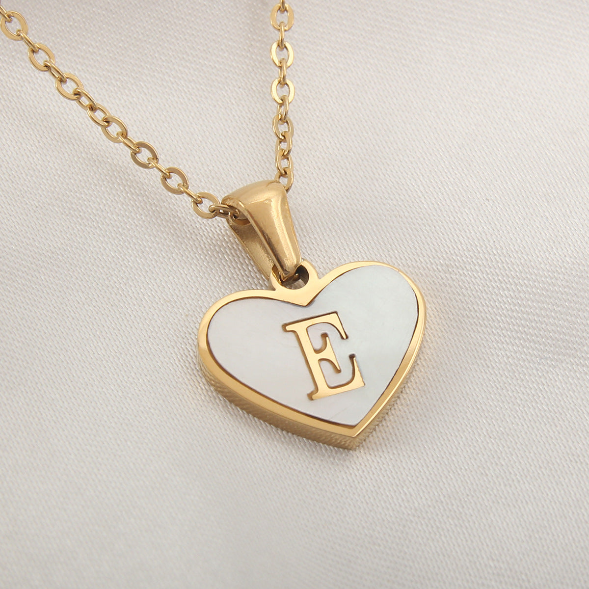 Heart Initial Necklace — product view