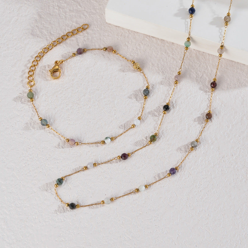 HD Jewelry Multicolour Bead Necklace & Bracelet Set — Product detail