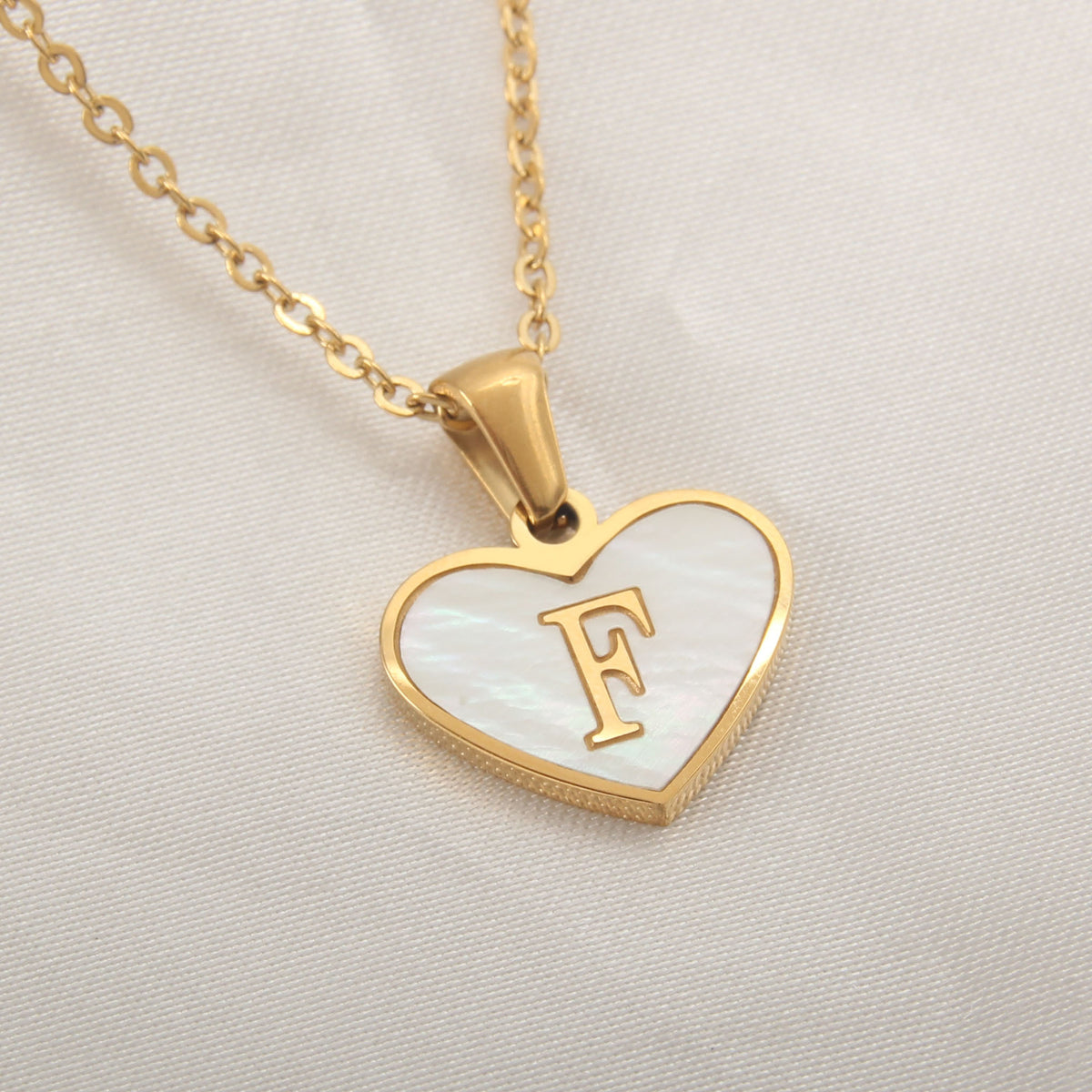 Heart Initial Necklace — product view
