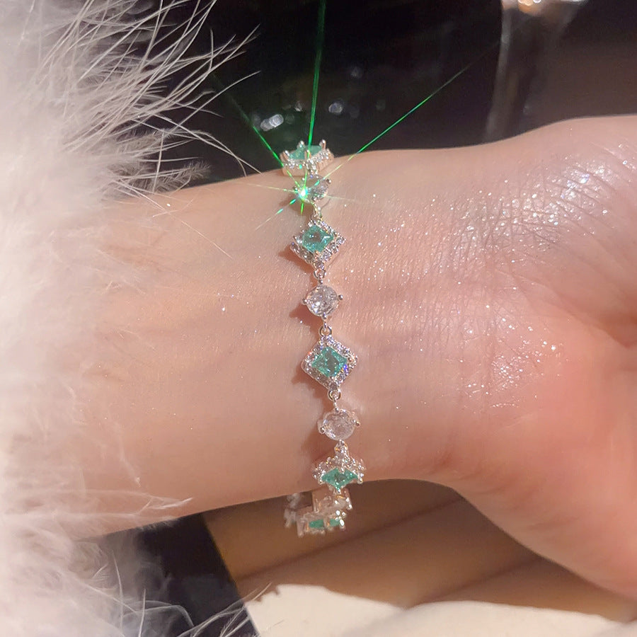Blue Geometric Zircon Bracelet — product view 2