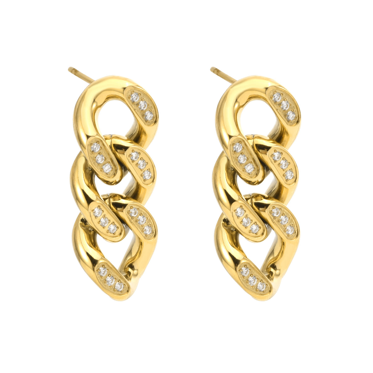 Chain-Link Detail Earrings — product view