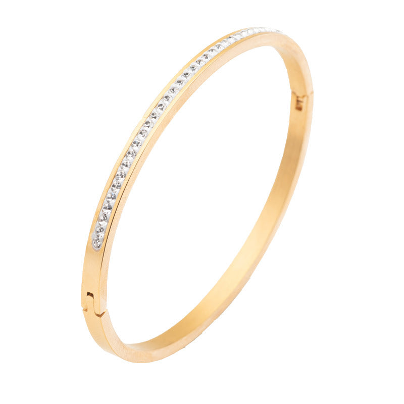 Single-Row Sparkle Oval Bangle — product view