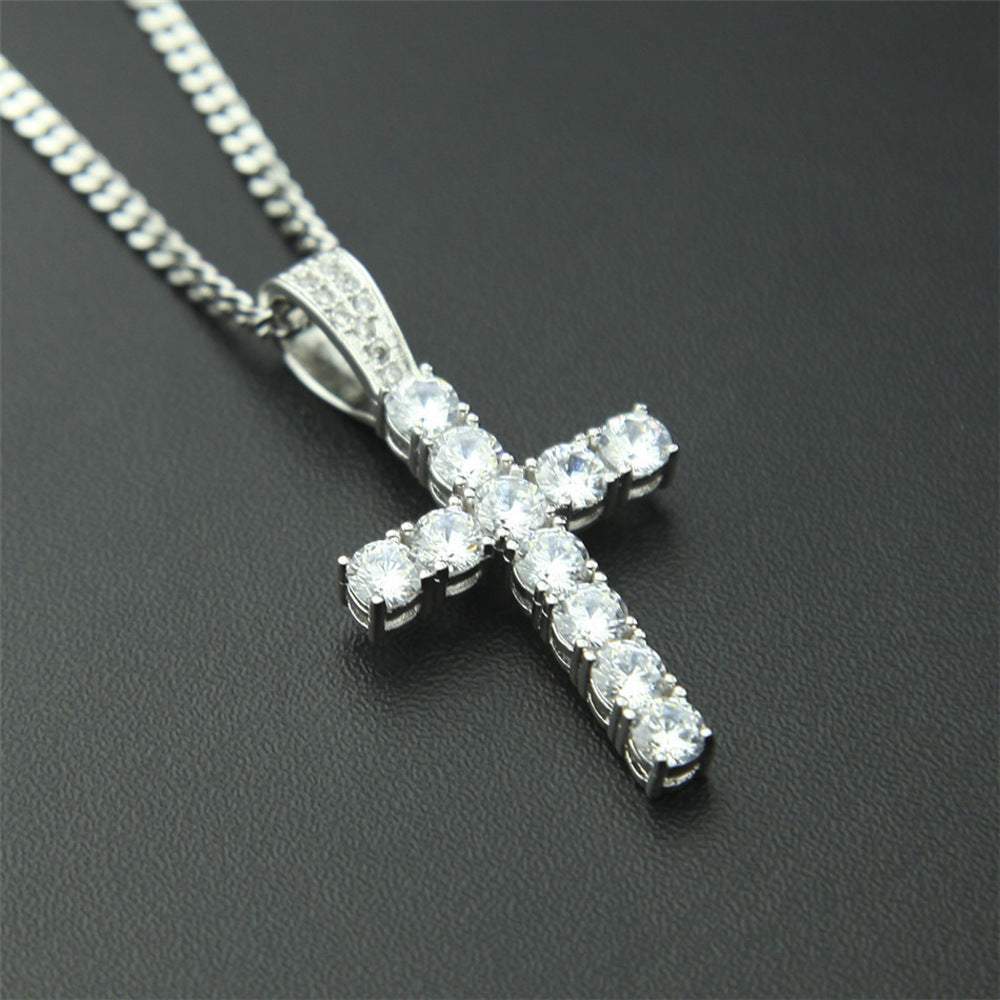 Sparkle Cross Pendant Necklace — product view 6