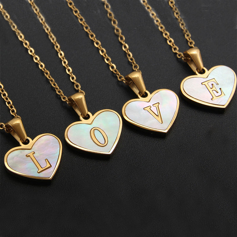 Heart Initial Necklace — product view