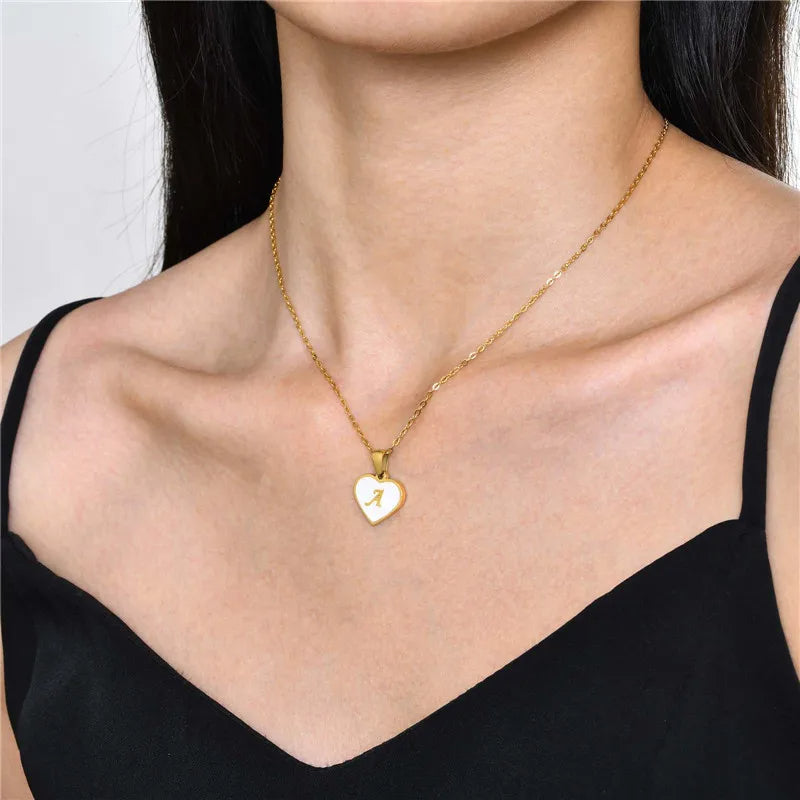 Heart Initial Necklace — product view